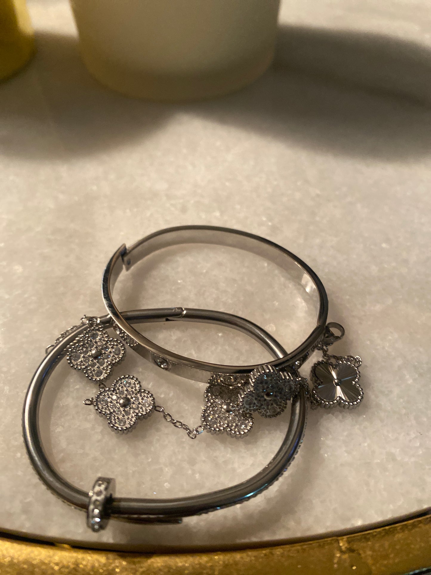 Diamond no so Cartier stack bracelet