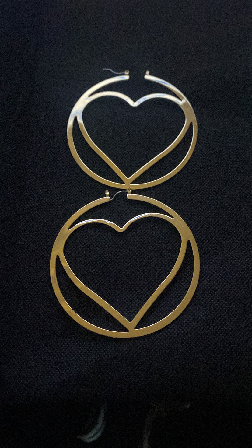 Framed heart Earrings