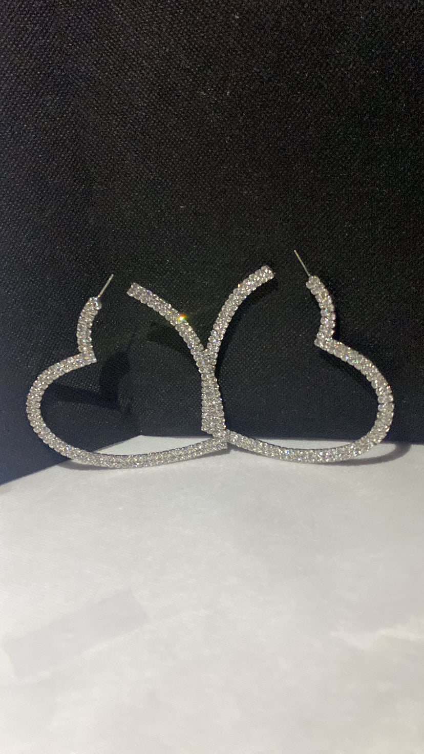 Hearts of diamonds earrings