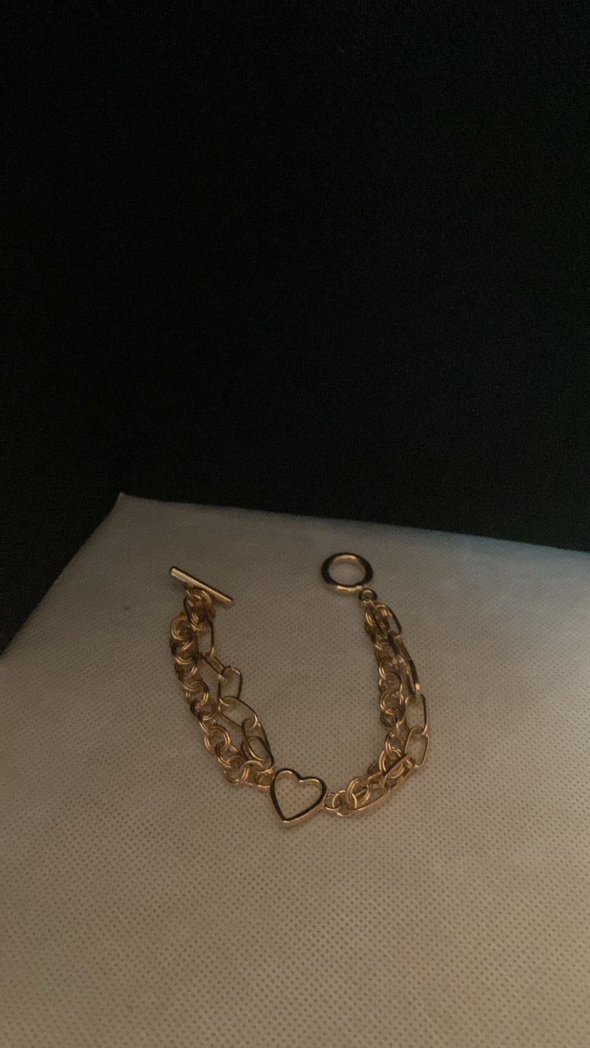 Open heart bracelet