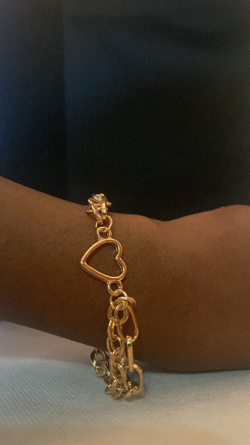 Open heart bracelet