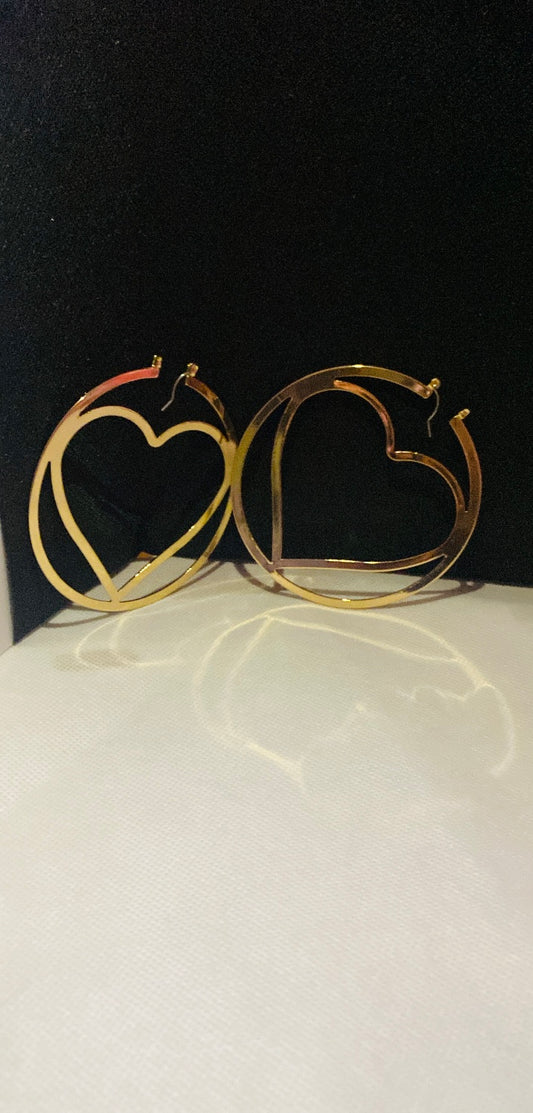 Framed heart Earrings