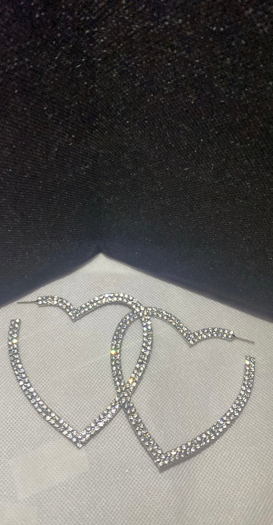 Hearts of diamonds earrings