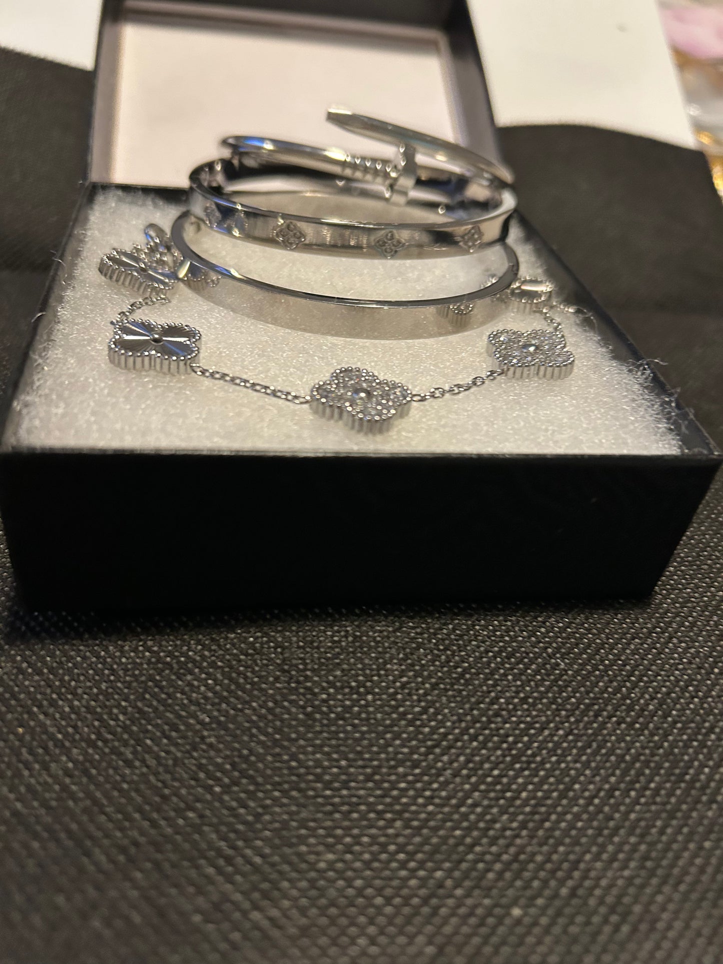 Diamond no so Cartier stack bracelet