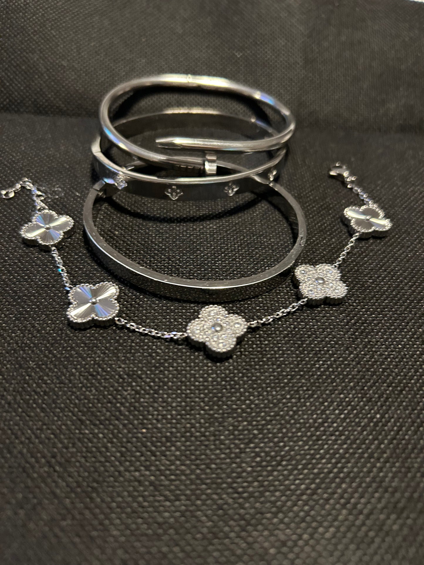 Diamond no so Cartier stack bracelet