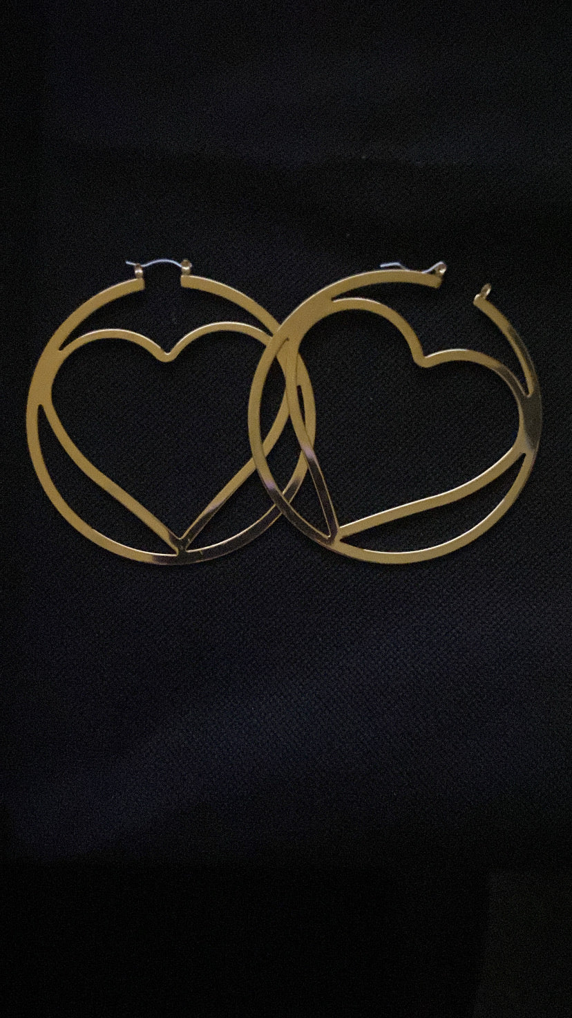 Framed heart Earrings